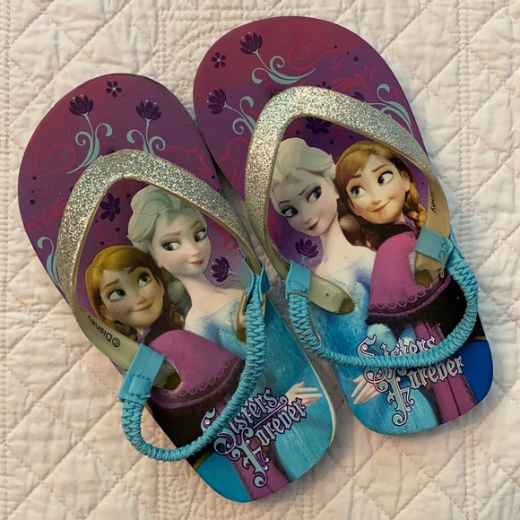 Disney Frozen Sisters Forever Glitter Flip Flops